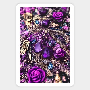 Aesthetic Purple Shiny Gems & Sparkle Sticker